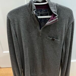 Ted Baker Quarter Zip Mens Sweater - size 3 (medium)